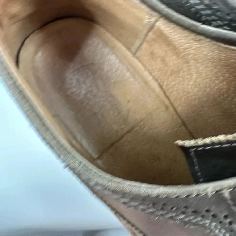 Frye mens derby shoes size 11.5 D taupe brown leather vintage collection